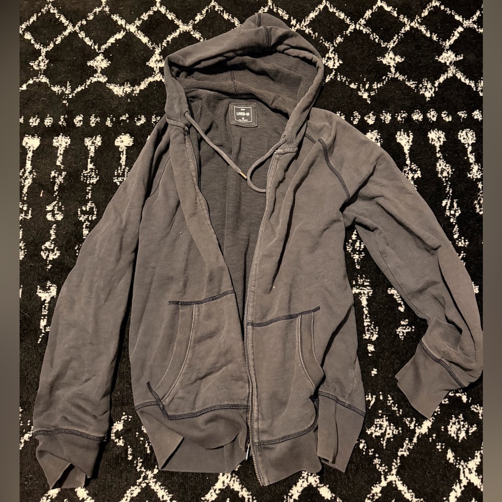 GAP Navy Blue lived in Zip-Up Hoodie medium